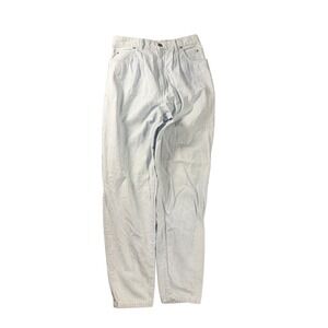 Skoozi Vintage Pinstripe Balloon Pants Womens 9 Blue White High Waist Pleated US